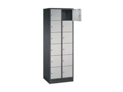 lockerkast,HxBxD 1950x620x500mm,2x6vakken,cil.-slot,sokkel