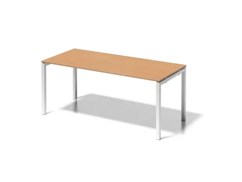 bureau HxBxD 740x1800x800mm blad beuken 4-voeten verkeerswit