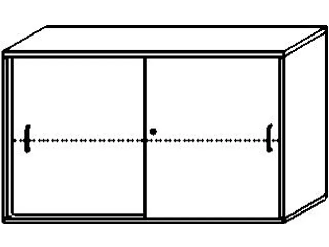 Schuifdeurkast 770X1200X430Mm Romp Esdoorn Decor Front Onyxgrijs