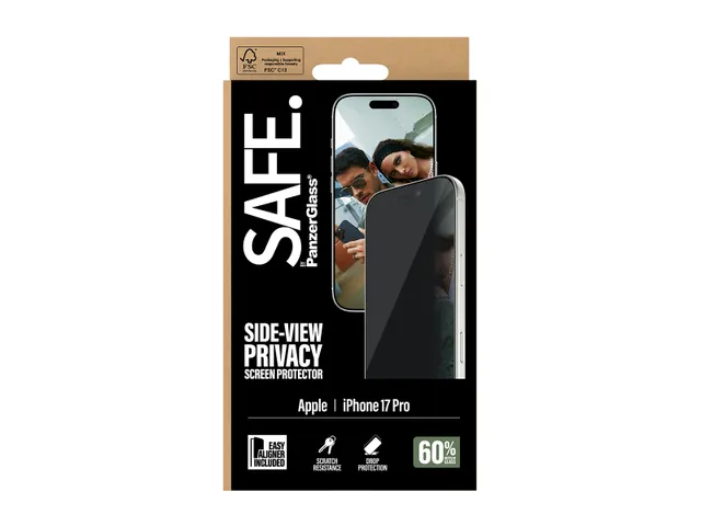 PanzerGlass SAFE. by 2-Way Privacy Screen Protector iPhone 17 Pro |