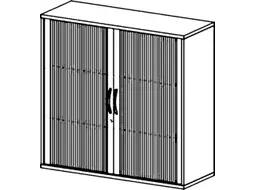 jaloeziedeurkast HxBxD 1150x1200x430mm 2xhouten vloer romp onyxgrijs