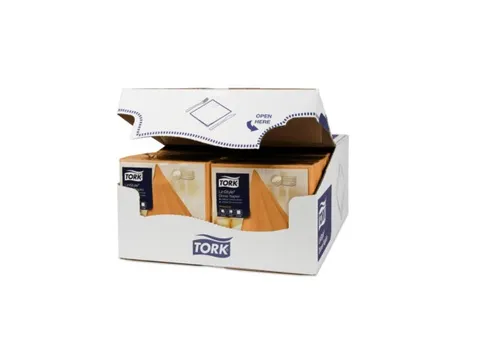 Linstyle Dinnerservet 39x39cm 1/4 vouw oranje 12x50 stuks