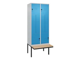 Z-garderobekast,HxBxD 2120x800x815mm,4vak,vak B 400mm,draaigrendel - 1