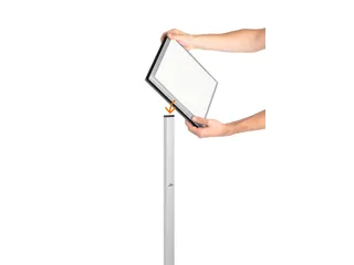 Vloerstandaard info stand outdoor A4 grijs - 8
