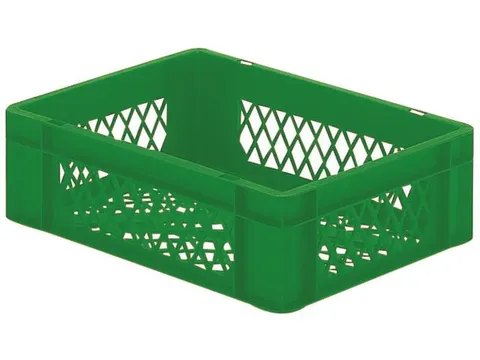 Euronorm-stapelbak 10l 120x400x300mm Wanden/bodem Opengewerkt Groen