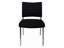 Bezoekersstoel Stof Zwart Zitting 430x480x450mm