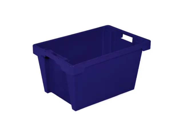 Euronorm Draaistapelbak 300x600x400mm Blauw 50l