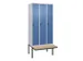 locker voor scheiding van kleding,HxBxD 2120x900x815mm,3vak