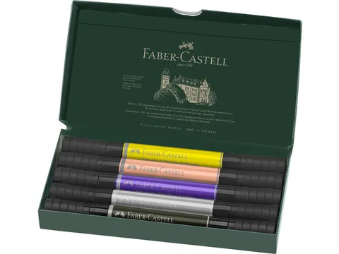Tekenstift Faber-Castell Pitt Artist duo marker Fashion etui 5stuks kl