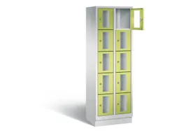 Lockerkast 1800x610x500mm 2x5 vakken Cilinderslot, Sokkel, RDS1108060
