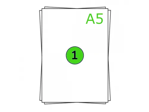 Rillprint 87923 etiket A5 Wit 210x148 met rugslit 1200 stuks