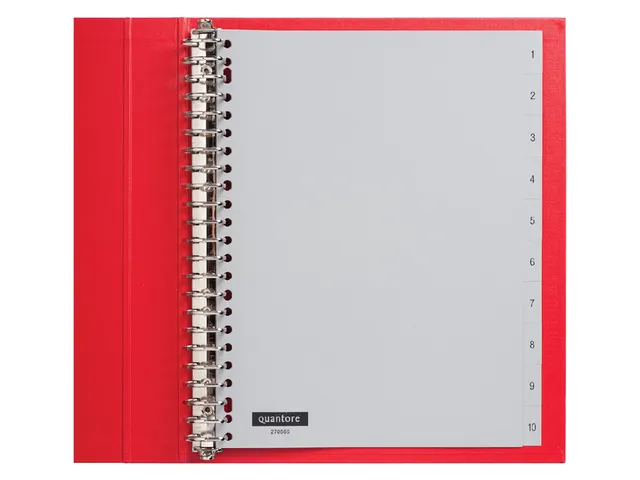 Tabbladen Quantore A4 23-Gaats 1-10 Genummerd Grijs Pp