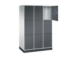 grootvolume-lockersysteem,RAL 7035/RAL 7021,HxBxD 1950x1220x600mm