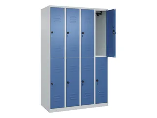 dubbeldekse locker,HxBxD 1850x1200x500mm,4x2vak.,vak B 300mm - 2