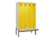 locker met bank,voor scheiding van kleding,HxBxD 2120x1200x815mm,4vak