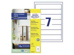 Etiket Avery Zweckform LR3657-10 48.5x25.4mm recycled wit 400 stuks