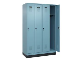 locker,HxBxD 1950x1200x500mm,4vak,vak B 300mm,draaigrendel,sokkel - 2