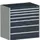 ladekast HxBxD 1000x1050x650mm 7laden zware lasten RAL7035 RAL7016