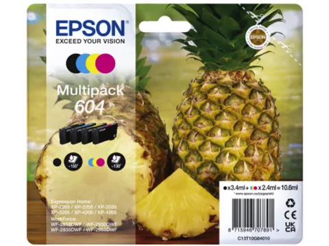 Epson 604 Inktcartridge Zwart + 3 Kleuren Voordeelset