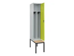 locker met bank,voor scheiding van kleding,HxBxD 2120x400x815mm,1vak