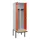 PBM-locker met bank,HxBxD 2120x600x815mm,2vak,vak B 300mm,draaigrendel