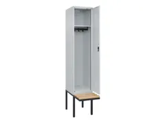 locker met bank,HxBxD 2120x400x815mm,1vak,vak B 400mm,cilinderslot