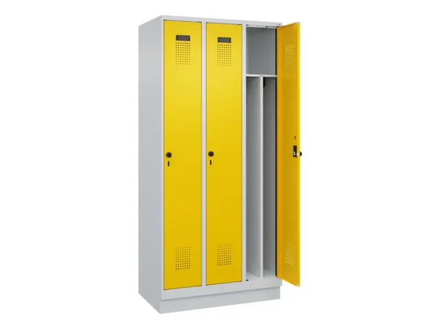 locker voor scheiding van kleding,HxBxD 1950x900x500mm,3vak