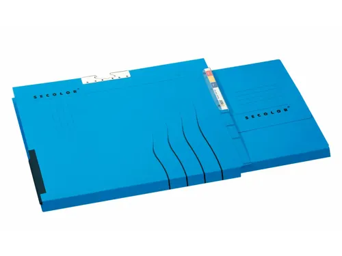 Verzamelmap Djois Secolor A4 lateraal recycled blauw