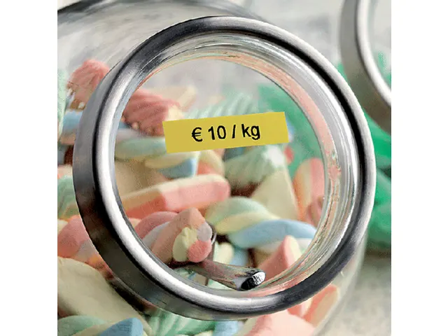 Labeltape Dymo 45018 D1 S0720580 12mmx7m zwart op geel