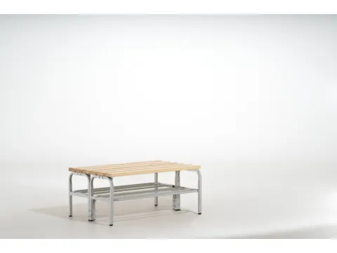 dubbele zitbank,HxLxD 450x1015x700mm,houten lijst,frame staal RAL7035