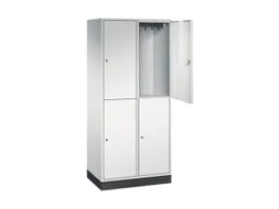 grootvolume garderobekast,RAL 7035,HxBxD 1950x820x500mm,2x2vak.