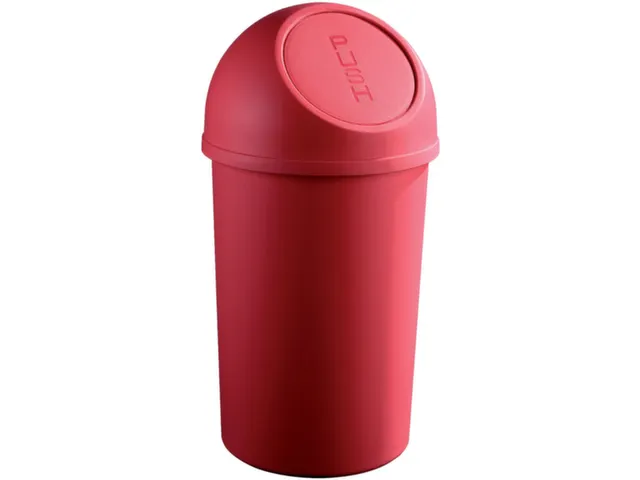 afvalbak,45l,HxØ 700x403mm,romp PP rood,deksel PP rood