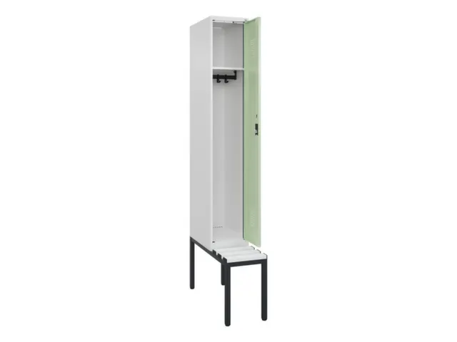 locker met bank,HxBxD 2120x300x815mm,1vak,vak B 300mm,cilinderslot
