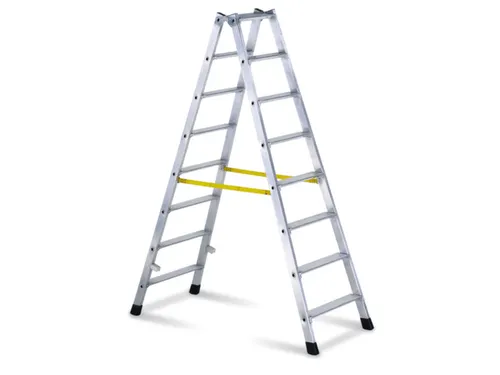 Boktrap Aluminium 1.84m 2x8treden Dubbelzijdig