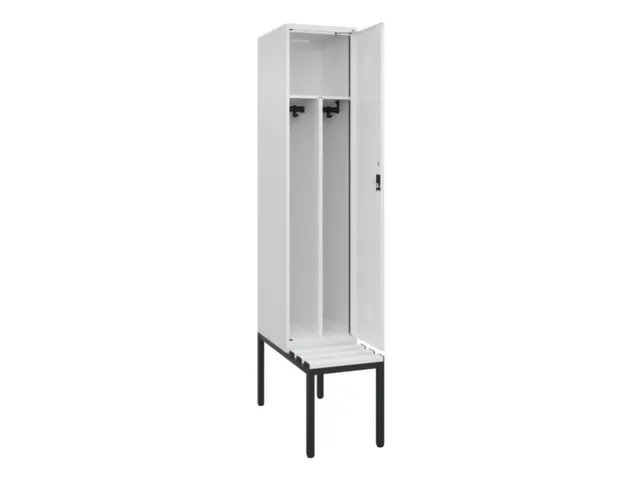 locker met bank,voor scheiding van kleding,HxBxD 2120x400x815mm,1vak