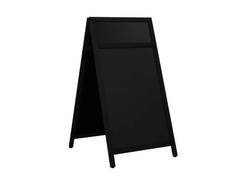 Europel Krijtstoepbord met Topbord 660 x 1280 mm Zwart