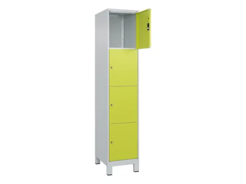 lockerkast,HxBxD 1950x400x500mm,1x4vakken,vak B 400mm,cil.-slot,voeten