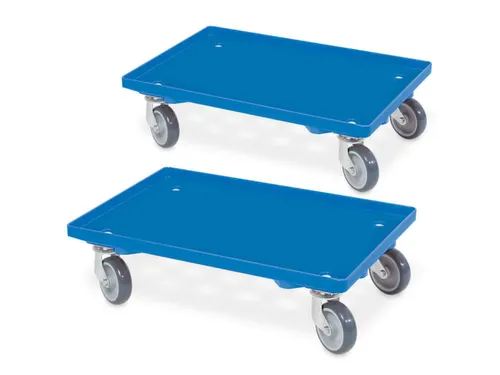 onderwagen voor kratten,draagverm. 250kg,laadvl. LxB 607x407mm