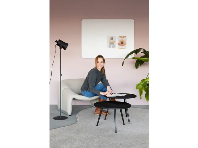 Mat Glasbord 90x120cm Warm Grey Ronde Hoeken