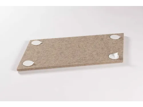 Akoestische PET-vilt Parallellogram tegels beige 30x25cm 22 stuks
