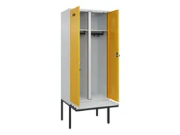 locker met bank,voor scheiding van kleding,HxBxD 2120x800x815mm,2vak