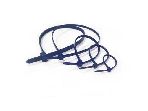 Detecteerbare Kabelbinders 380x7,6mm blauw 100 stuks