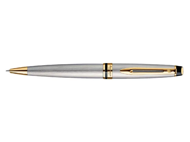 Balpen Waterman Expert Stainless Steel GT Medium Blauwe inkt