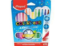 Maped Viltstift Color'Peps 12 Stiften in een Kartonnen Etui