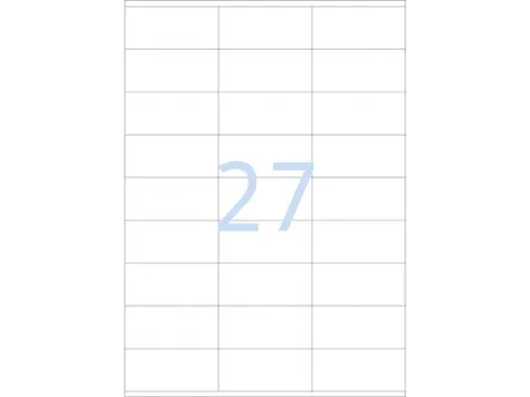 Etiketten universele labels A4 permanent 70x32mm Wit 2700 stuks