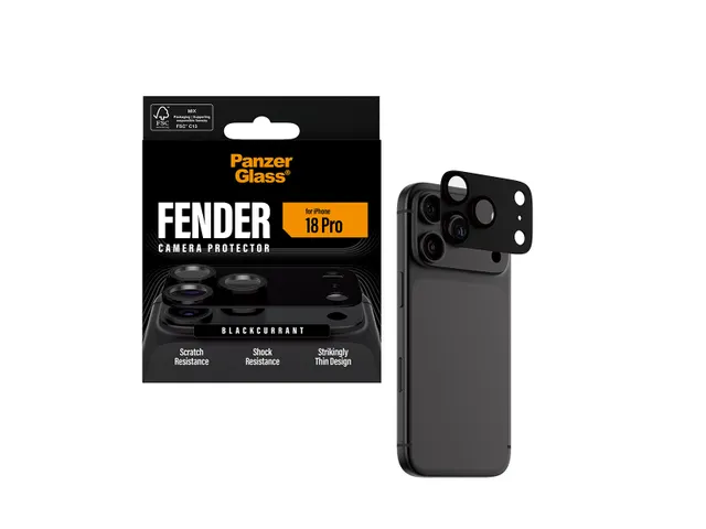 PanzerGlass Fender Camera Lens Protector Blackcurrant iPhone 18 Pro