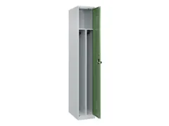Armoire vestiaire 1850x300x500mm 1 compartiment RAL7035/RAL6011