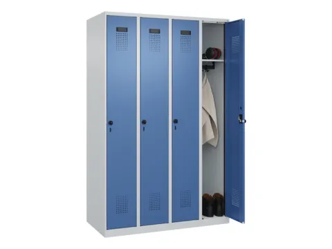 locker,HxBxD 1850x1200x500mm,4vak,vak B 300mm,draaigrendel