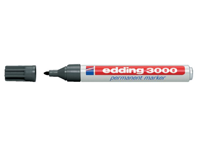 Viltstift edding 3000 rond grijs 1.5-3mm | EddingMarker.be