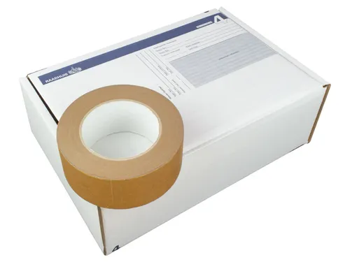 postpakketdoos 4 Raadhuis 305x215x110mm wit bedrukt 5 stuks